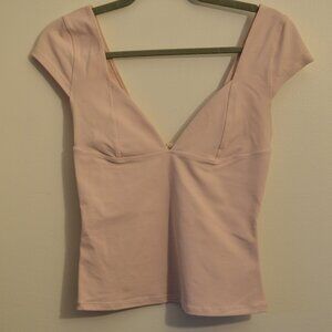 Pink Free People Tee - Size Medium